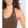 Gymshark Vital Seamless Halter Neck Tank Espresso Marl B2c9l Nbfb