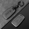 HLLQ9 Leather Zinc Alloy Car Smart Remote Key Case Full Cover Protector Shell Fob for Skoda Kodiaq Superb A7 Auto Keychain Accessories