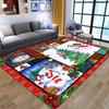 Christmas Poinsettia Snowman Carpet for Living Room Home Decor Sofa Table Large Area Rugs Hallway Balcony Mat Non-slip Doormat