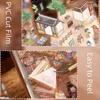 Miniature House Ancient-Style Stickers Cabin Scene DIY Decoration Stickers  Scrapbooking