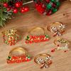 1PC Napkin Holders Christmas With Carved Hollow Design Exquisite Metal Thanksgiving Napkin Ring Banquet Decorations Various Styles