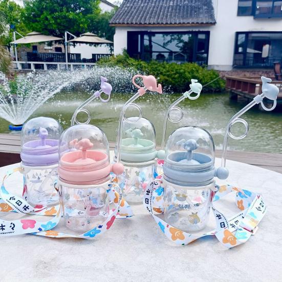 Бутылка-спрей «Кит» с соломинкой, 260 мл, безопасная для детей, для питья, для семейных праздников на открытом воздухе, подарок