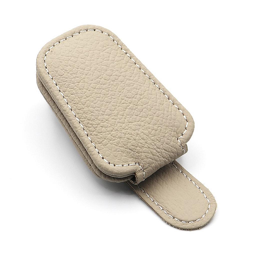 Car Holder Clip PU Leather Sunglasses Ticket Storage Hanger Interior Organization Case Accessories