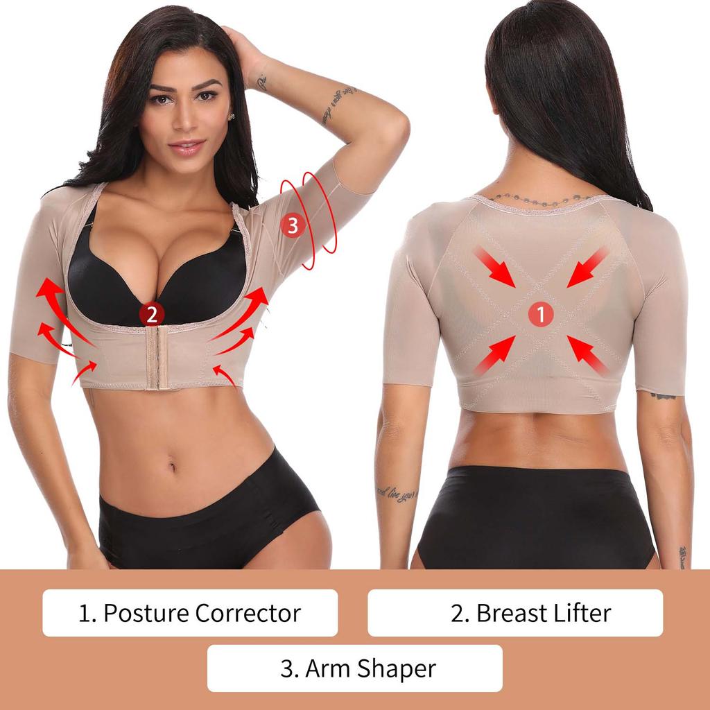 Корсет шейпер с рукавами для подтягивания рук и осанки