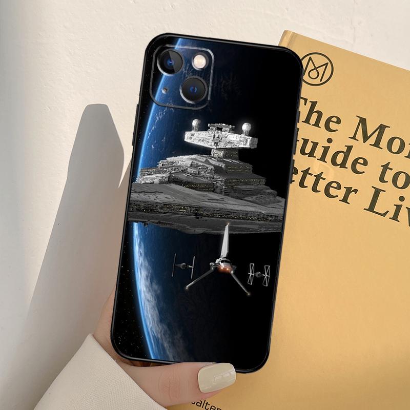 Space Ship Art Phone Case For iPhone 17 16 15 14 13 11 12 Pro Max mini XR 16e 15 16 Plus 17 Air Full Cover