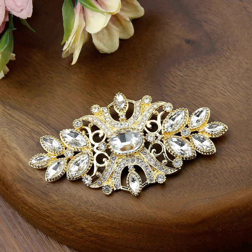 Элегантная цветная женская брошь Этнические свадебные украшения Богемный шарф в стиле барокко Кофейная брошь