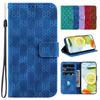 Personalized Embossed Pattern Matte PU Leather Wallet Case for Iphone Samsung Xiaomi Huawei Honor Google Full-body Protective Lanyard Flip Cover