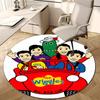 1pc The Wiggles1 Design Printed Area Round Carpet for Bedroom Living Room Home Decor Rugs Mat Non Slip Mat Rug for Bedside