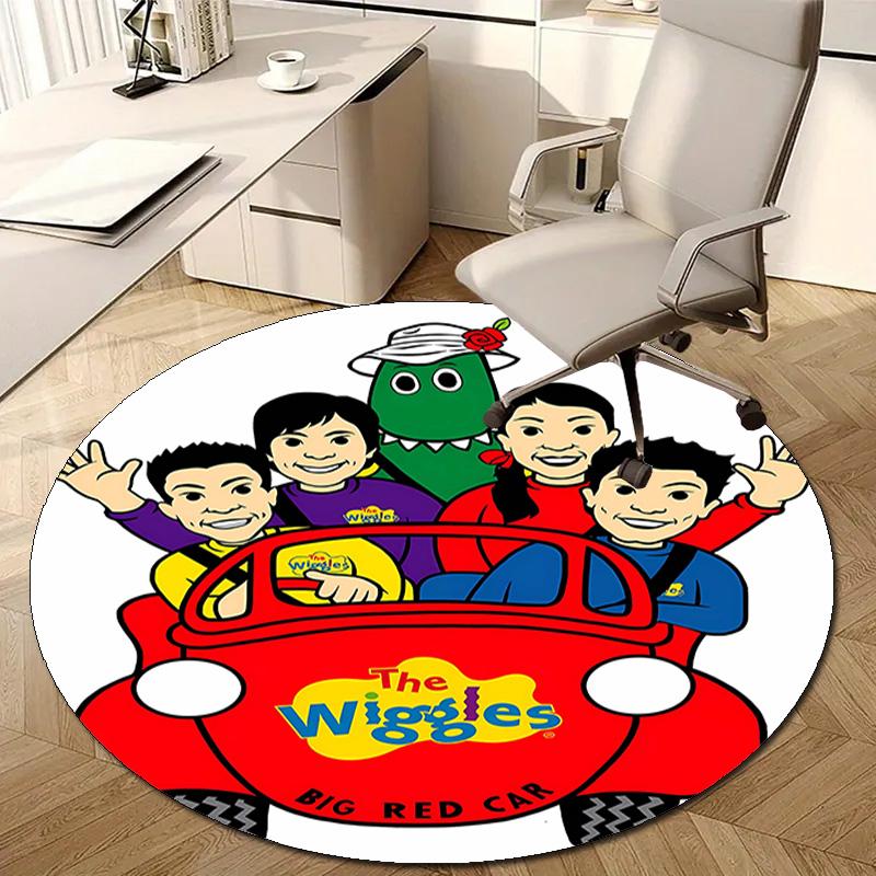 1pc The Wiggles1 Design Printed Area Round Carpet for Bedroom Living Room Home Decor Rugs Mat Non Slip Mat Rug for Bedside