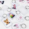 1Pc INS Simple Transparent Acrylic 1-inch Photo Frame Korean Kpop Idol 1-inch Photocard Protective Display Key Chain Bag Pendant