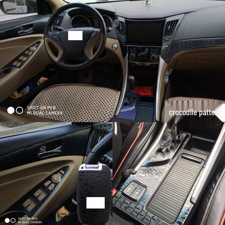 Carbon Fiber Interior Sticker for Hyundai Sonata 8 Console & Gear Shift