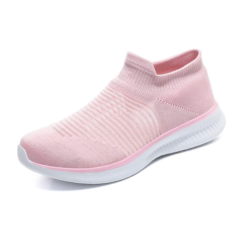 Женские легкие прогулочные повседневные туфли-носки, дышащая летняя весенняя обувь без шнуровки для девочек и студентов, обувь для отдыха