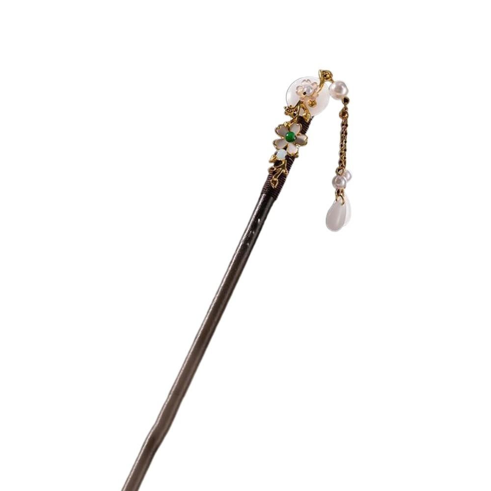 Disk Hair For Ladies Hair Accessories Flower Hair Sticks Wooden Hair Fork Chinese Style Hairpin