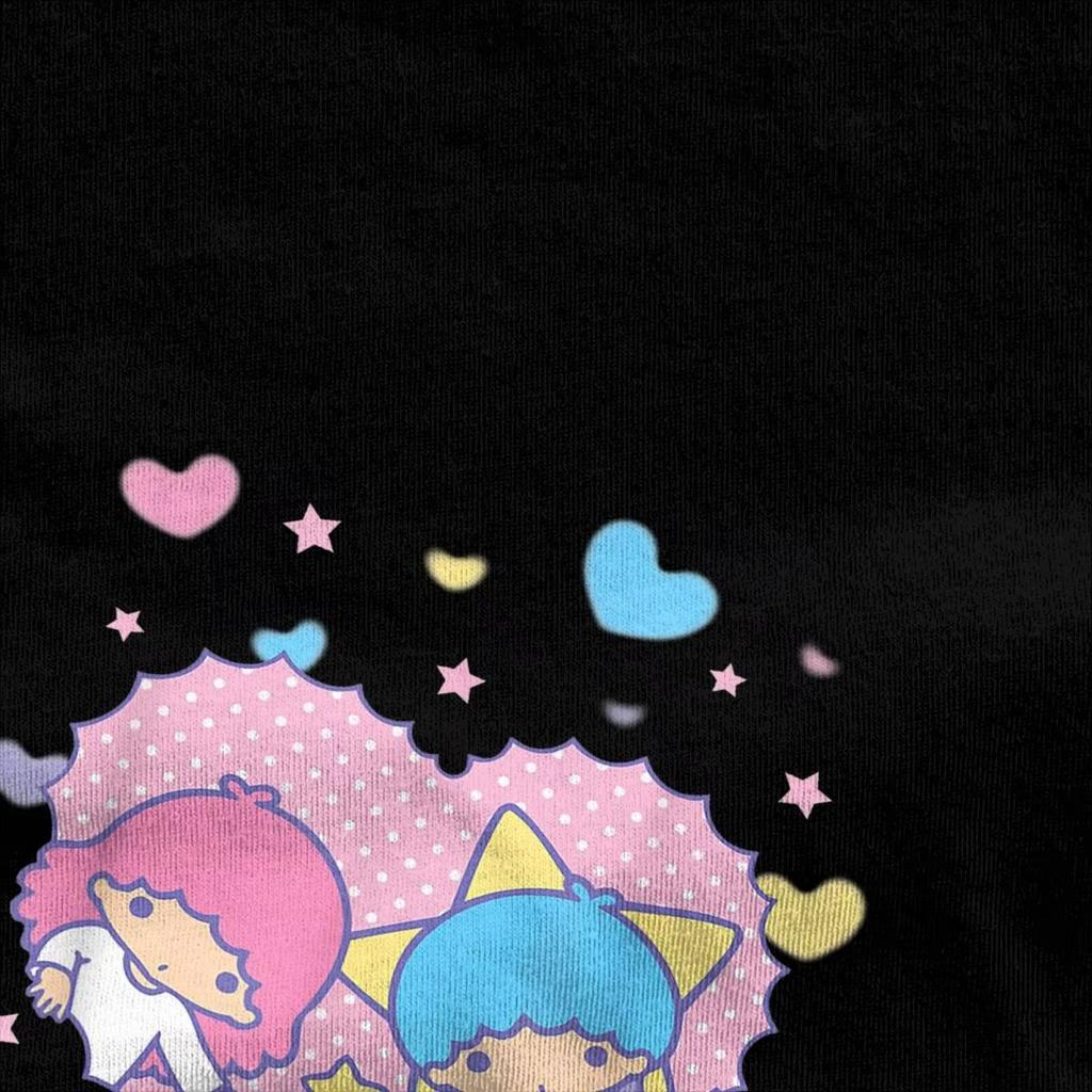 Ретро Логотип Little Twin Stars Валентинка Футболка для Мужчин Женщин Винтажная Хлопковая Футболка с Коротким Рукавом Новое Поступление Топы