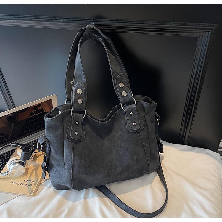 2025 New Women's Versatile Crossbody Tote Bag - Frosted Solid Shoulder Handbag