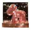 Qixi Unicorn Rose Preserved Flower & Teddy Bear Gift Set for Girlfriend or Kids