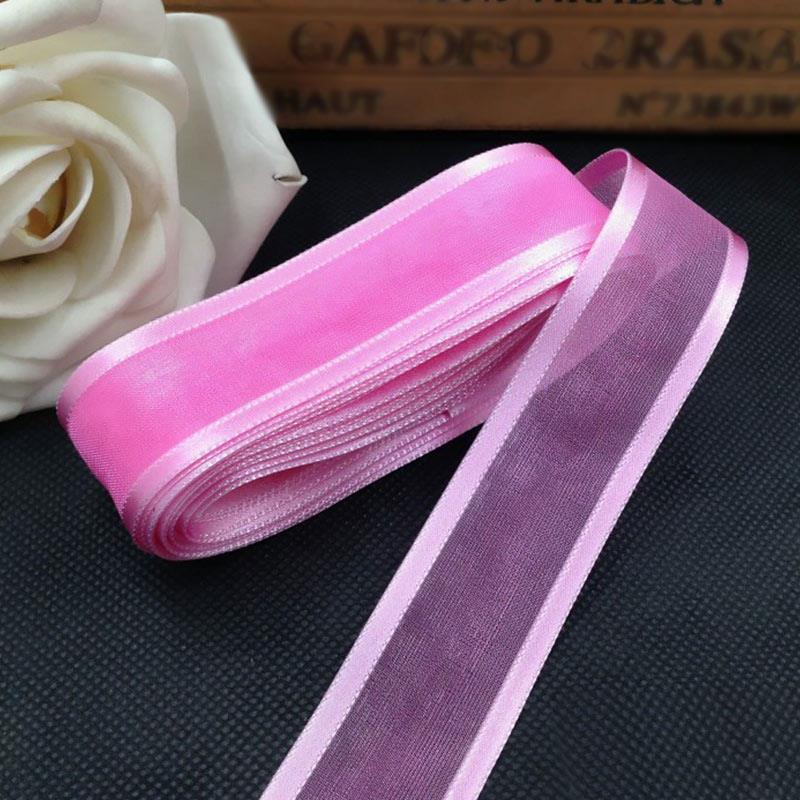 Candy Color Gauze Ribbon Satin Organza Ribbon for Wedding Party Decoration Handmade Ribbon Gift Packaging