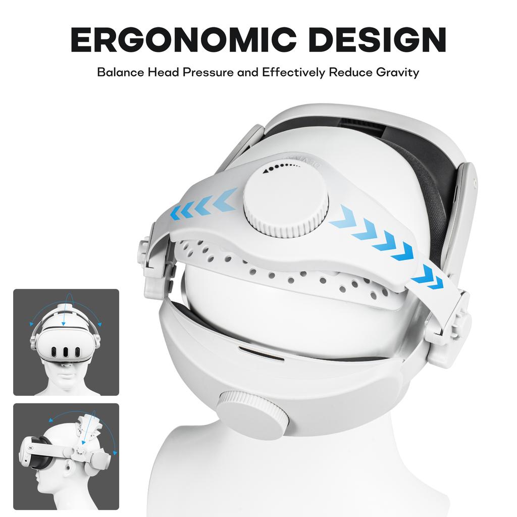 Universal headband for Meta Quest 3/2/Pro/Pico4/4Pro VR glasses, ergonomic, comfortable and stress-relieving headwear accessorie