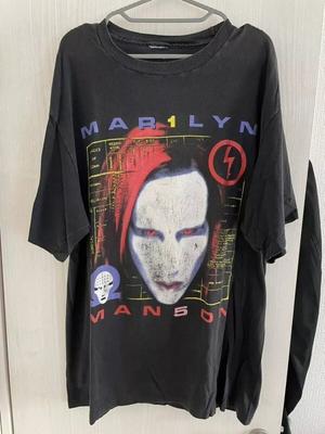 Редкая футболка унисекс с коротким рукавом группы Marilyn Manson 90-х S-5XL KH14055