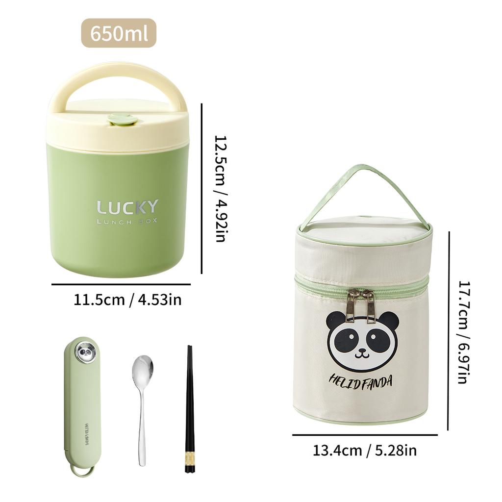 Ceramic Lunch Box Portable Insulated Food Storage Container With Lid Microwave Bento Box Sealed Leak Proof Food Jar