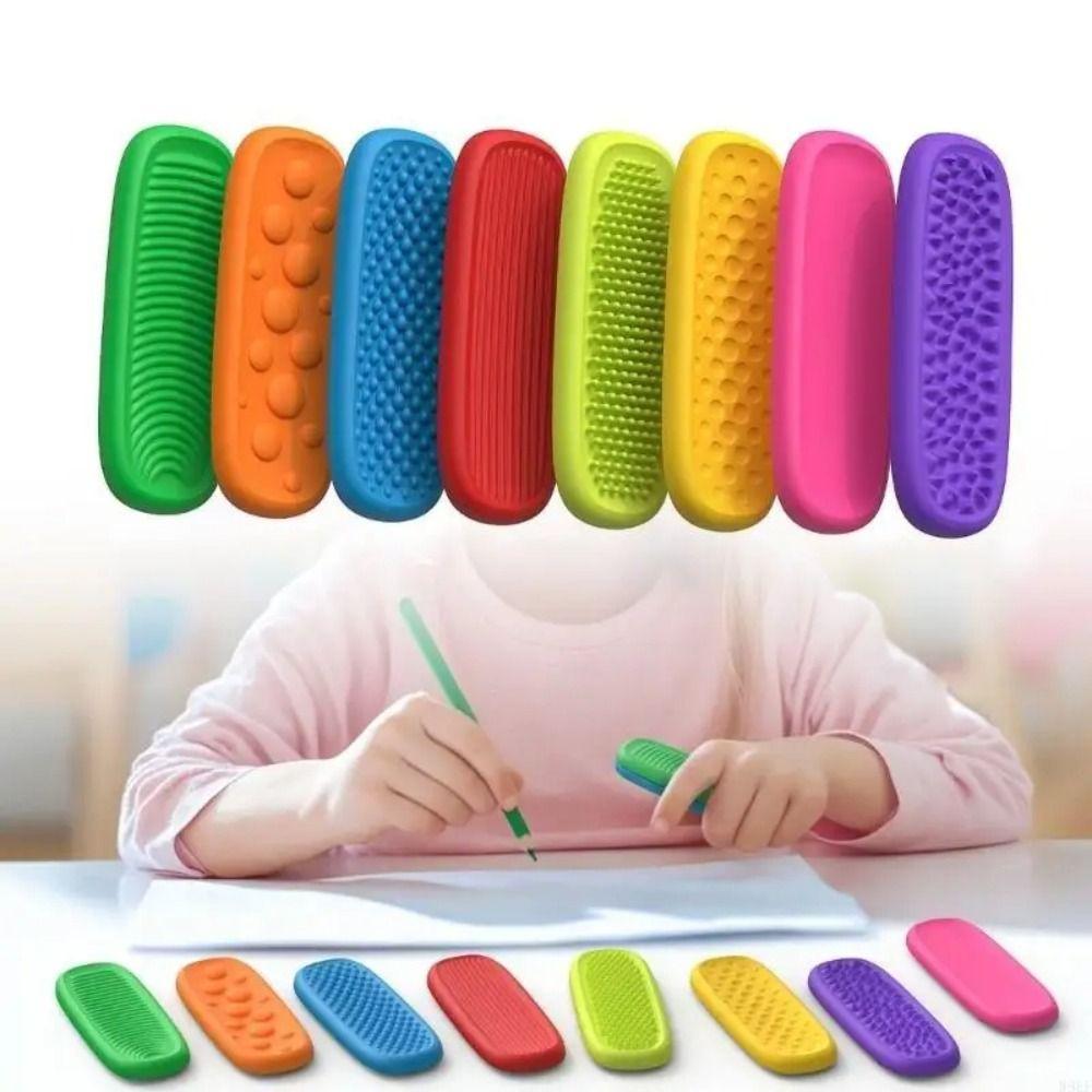 Тихая успокаивающая силиконовая сенсорная полоска, игрушка-непоседа, текстурированные камни для беспокойства, для взрослых и детей