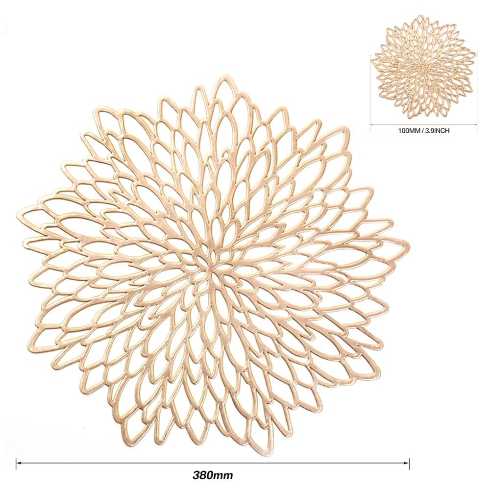 Набор из 4/6/8 круглых полых цветущих цветов, подставок под тарелки для обеденного стола, праздничного украшения для вечеринки, свадьбы