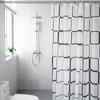 Modern Shower Curtain With Hooks Mildew Proof Translucent Bathroom Curtains Home Waterproof PEVA Plastic Curtain