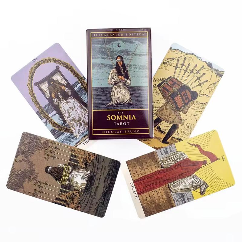 The Somnia Tarot Cards Divination Tools Standard Fortune Telling Tarot Decks for Board Game Fate Divination Gathering Playing