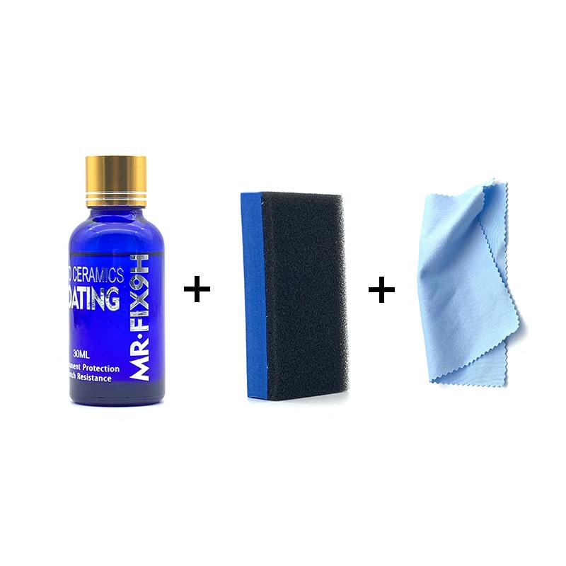 9H Car Liquid Ceramic Coat Гидрофобное покрытие для стекла Уход за краской мотоцикла Защита от царапин Детейлинг автомобиля Стеклополироль для автомобиля