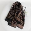 Scarf Women's Winter Imitation Cashmere Scarf High-end Sense Versatile Retro Long Shawl Warm Dual-purpose Scarf