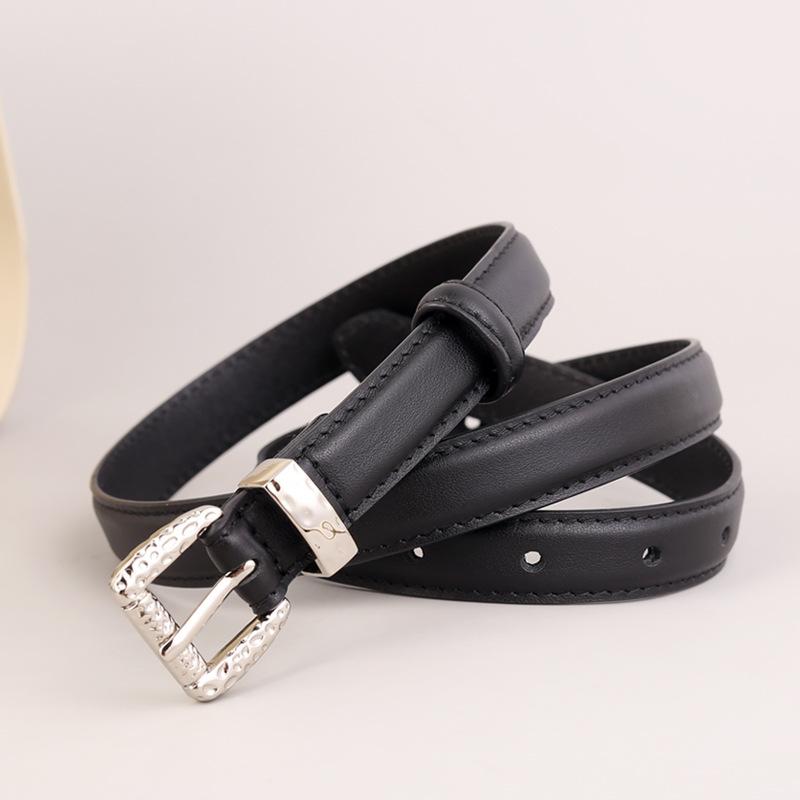 Женский тонкий ремень из первого слоя коровьей кожи, простая декоративная пряжка в виде маленького седла, 100, с юбкой