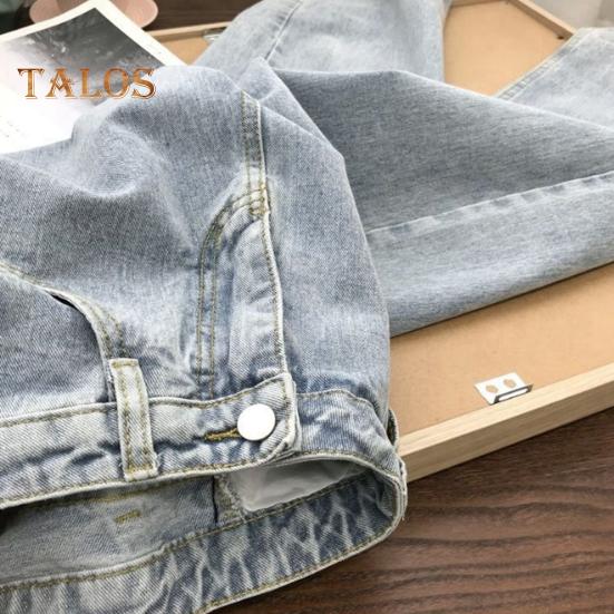 Женские джинсы, прямые, широкие, с высокой талией, однотонные, со свободными карманами, на пуговицах, на молнии, в стиле ретро, ​​длиной до пола, уличная одежда, длинные брюки