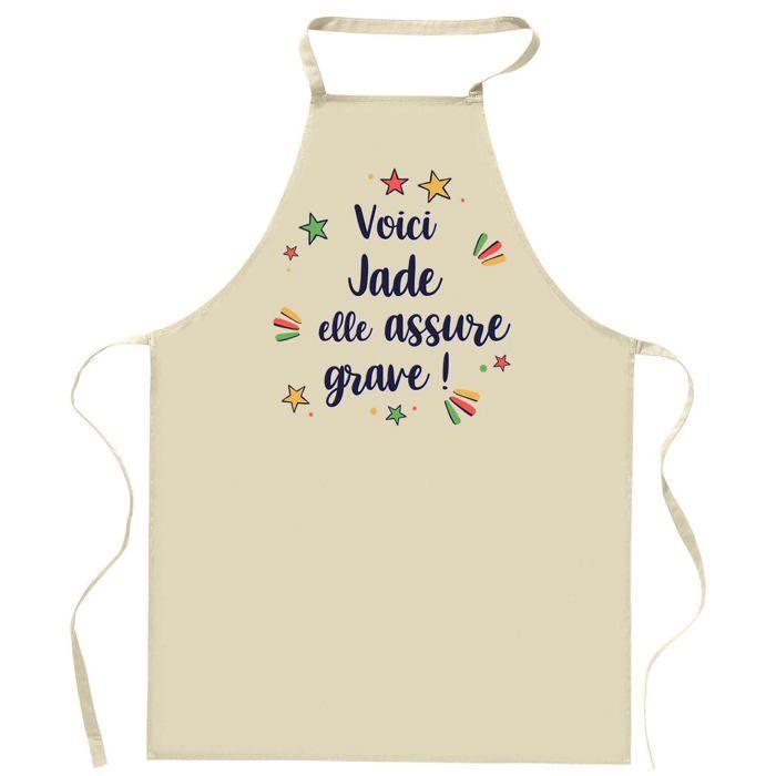 Tablier de cuisine - Jade - Impression bretonne - Coton épais résistant - Fabrication française