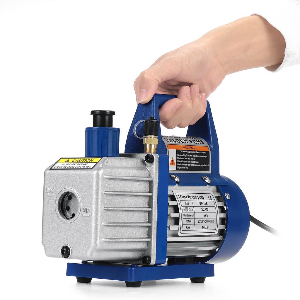 Rs-1 3CFM 1 / 4 л.с. вакуумный насос Воздушный ступенчатый импеллер HVAC AC Пневмоинструмент 220 В 60 Гц 180 Вт 260x110x240 мм