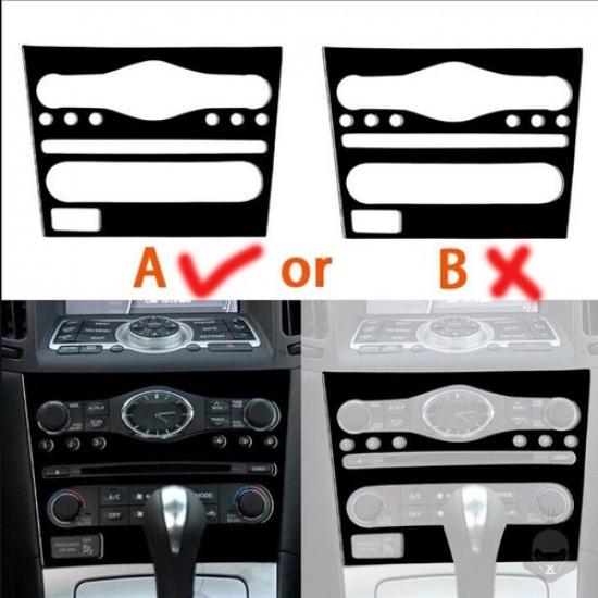 Glossy Black Console Air condition Panel Cover Trim for Infiniti G Series 07-13
