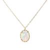 Opal Necklace 18K Yellow Gold K18 18K October Birthstone Single Jewel [Barzaz] Women's