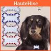 Pet Tag With Bone Shape And Sparkling Diamond Edge Stylish Metal Tag For Dogs