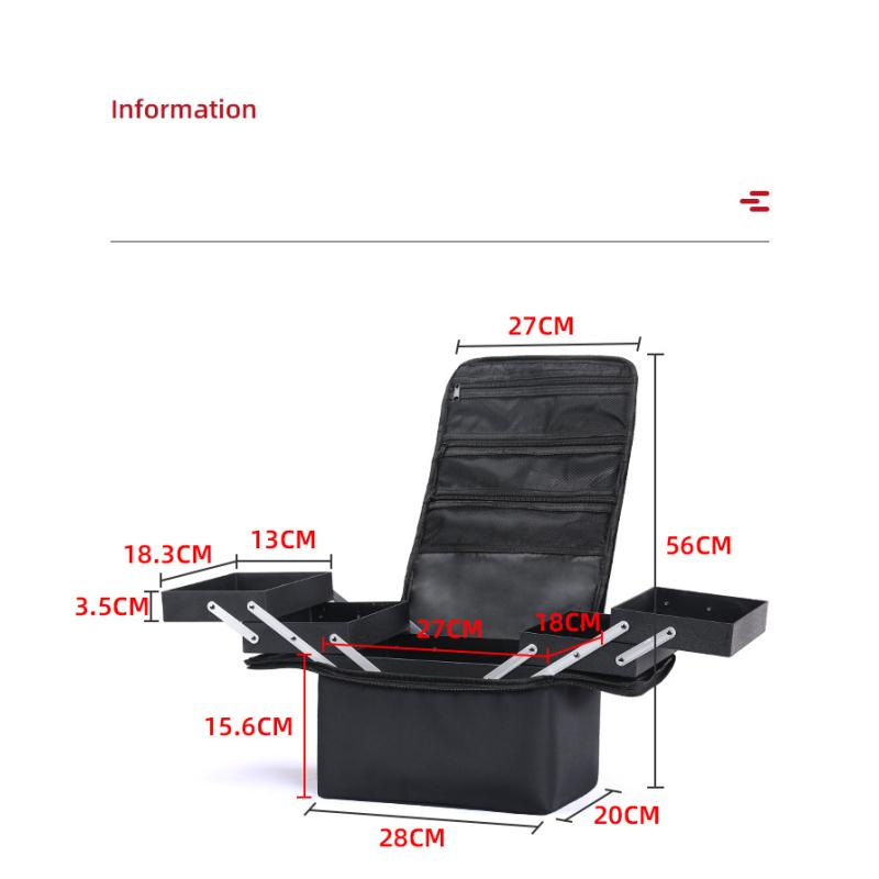 Большая вместительная многослойная профессиональная косметичка, переносная сумка для инструментов для нейл-арта, тату, макияжа, сумка для хранения косметики