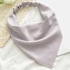 Woman Girls Solid Summer Head Scarf Chiffon Triangle Bandanas Women Elastic Hairband Hair Accessories Headwear Ornaments