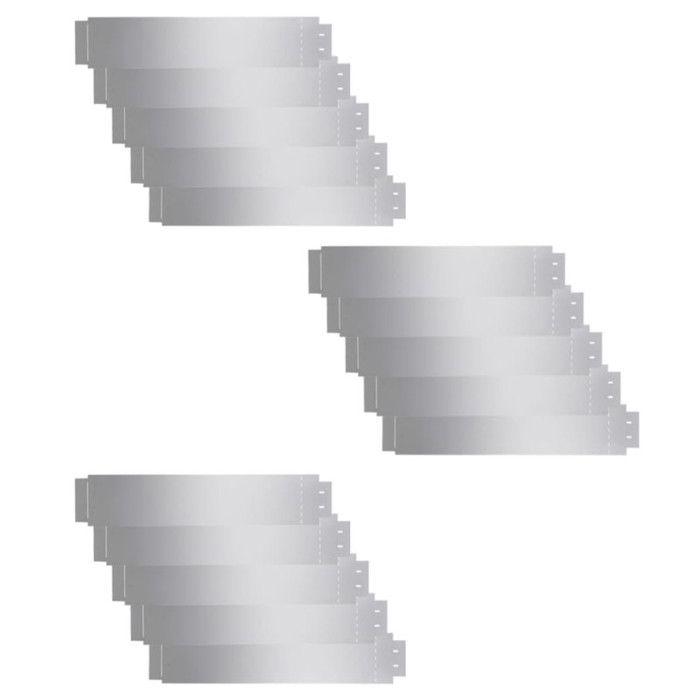 VidaXL Clôture de pelouse 15 pcs Acier galvanisé 100x20 cm