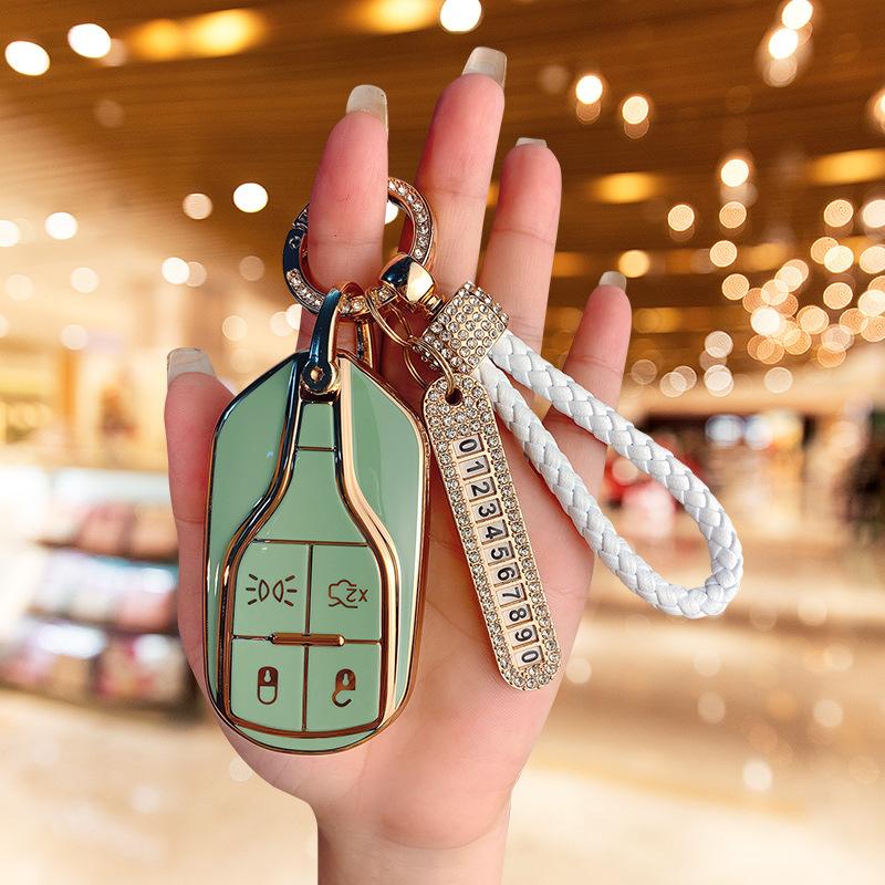 Подходит для нового чехла для ключа Maserati President Levante Всесторонний защитный чехол Сумка с пряжкой Geberit