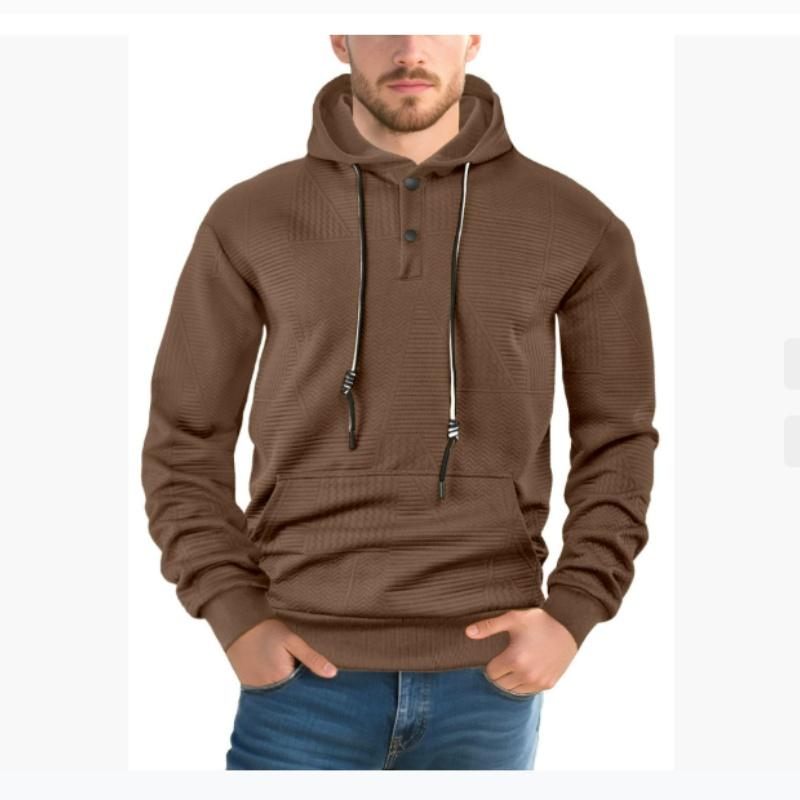 Hooded Sweater Men's Spring and Autumn Pullover Solid Color Casual Sports Loose Trend Long Sleeves