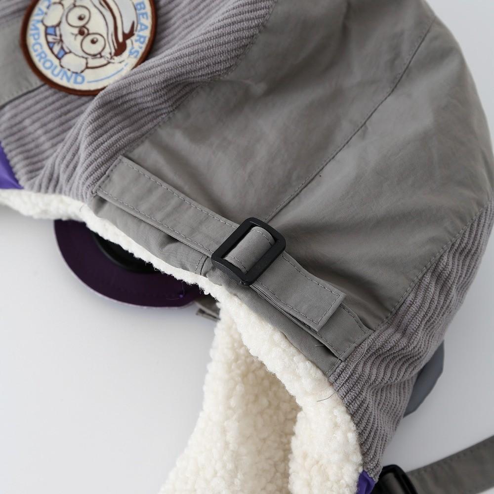 Милая мультяшная детская шапка-пилот, теплая шапка, защищающая от холода, новая шапка с защитой ушей, зимняя