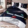 Custom Name Text 3Pcs Bedding Set Among Us Duvet Cover And Two Pillowcases