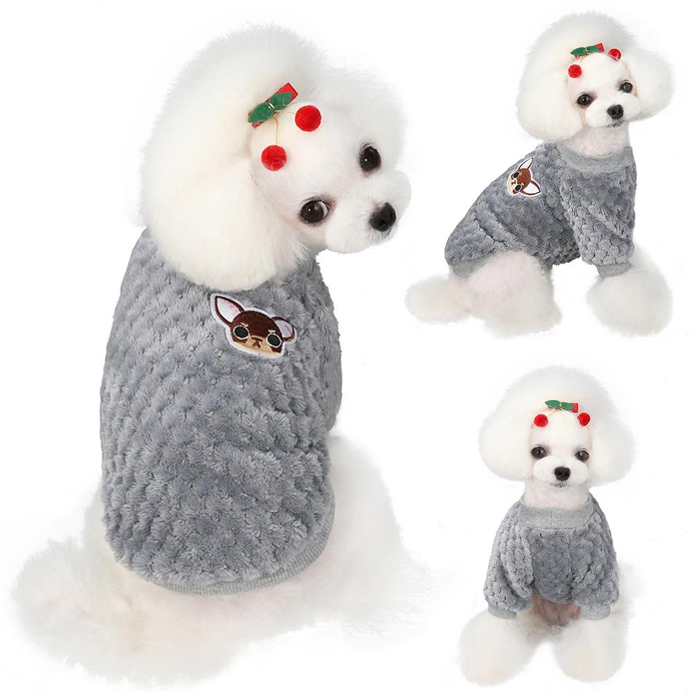 Флисовый зимний теплый джемпер для собак, пальто, свитер, одежда для щенков и кошек, одежда