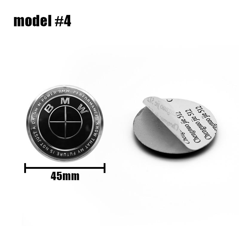 1Pcs 45mm 47mm Car Steering Wheel Decoration Badge Sticker Logo Accessories For BMW E46 E90 E60 F30 F10 E39 E36 F20 E87 E90 E70