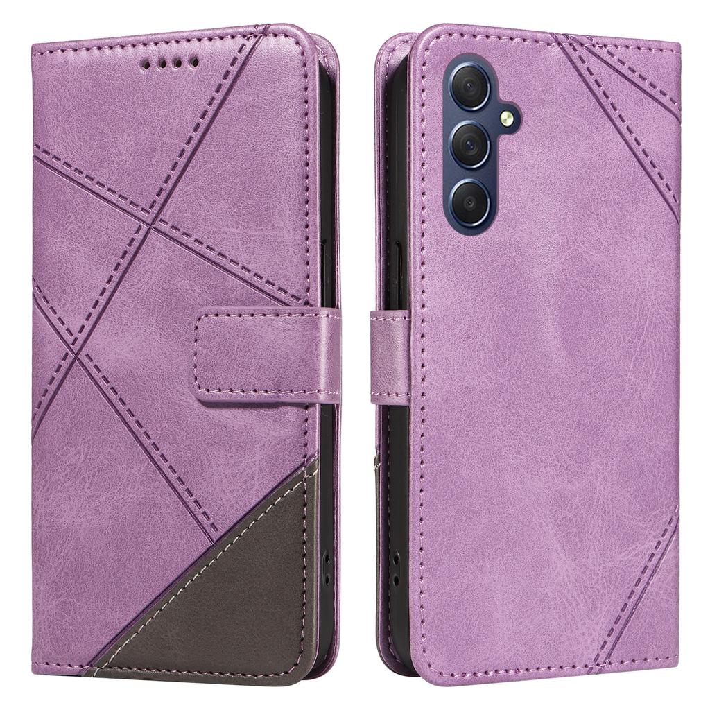 For Samsung Galaxy A25 5G (Global) (161.0 X 76.5 X 8.3mm) Case Geometric Line Leather Phone Cover Magnetic Clasp