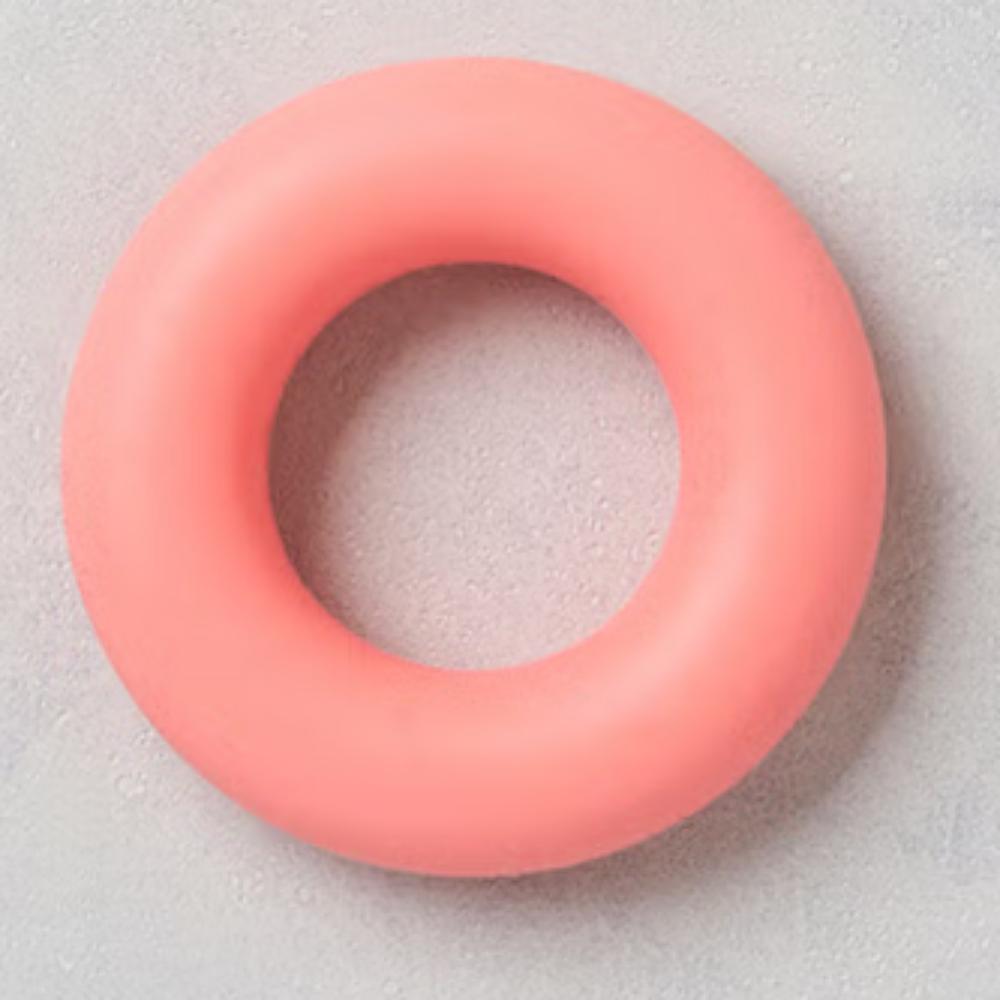 Розовый силиконовый кистевой эспандер в форме пончика (Мягкий) 15кг