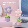 LED Flower Lamp Flicker Free Soft Lighting Eye Protection Compact Size Flowerpot Night Lamp Desktop Decoration