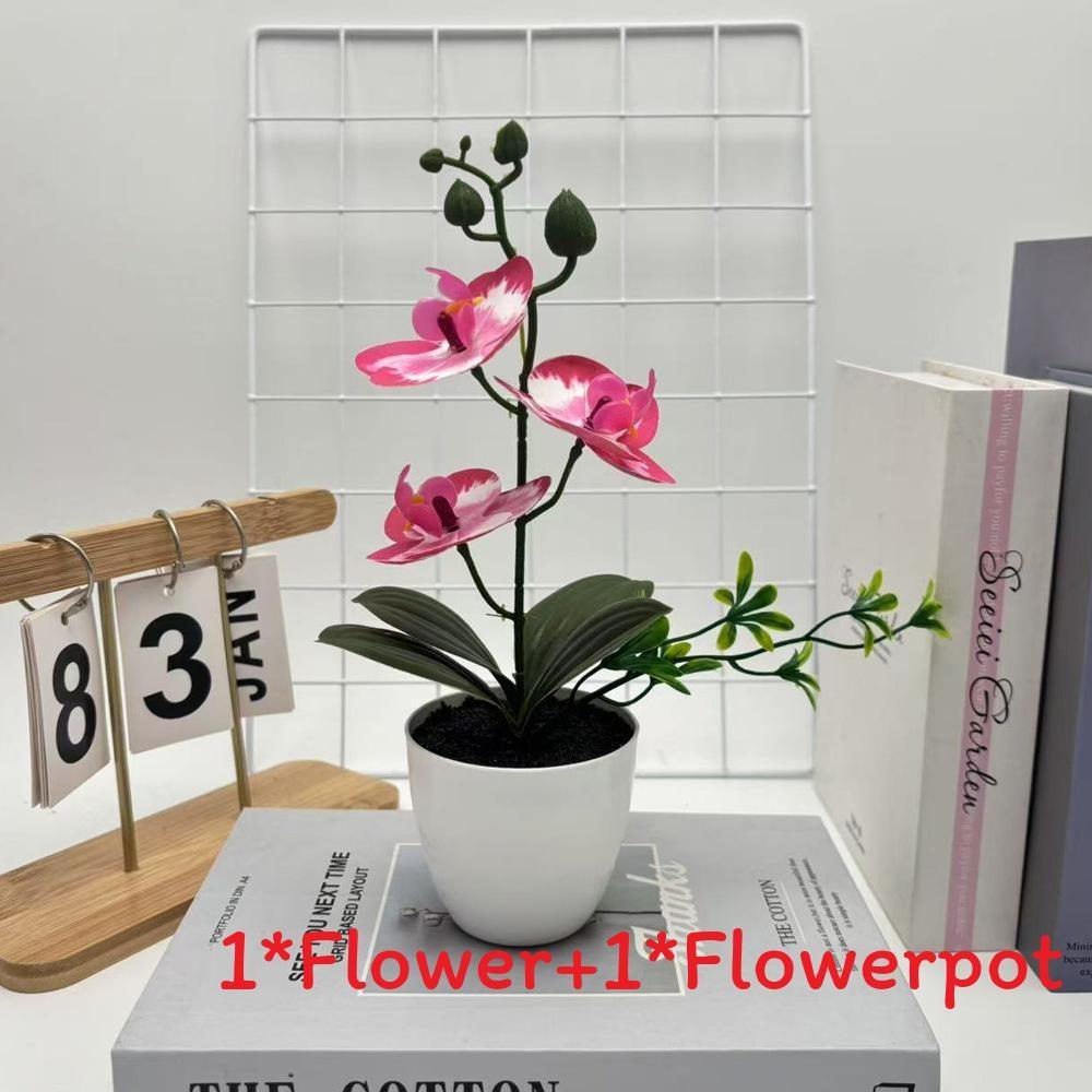 Butterfly Orchid Artificial Plant Home Decor Wedding Photography Prop With Plastic Material For Indoor Use